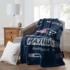 PATRIOTS OFFICIAL NFL "Digitize" Raschel Throw Blanket;  60" x 80"