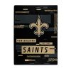 SAINTS OFFICIAL NFL "Digitize" Raschel Throw Blanket;  60" x 80"